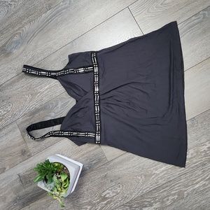 Bejeweled Grey Tank Size M